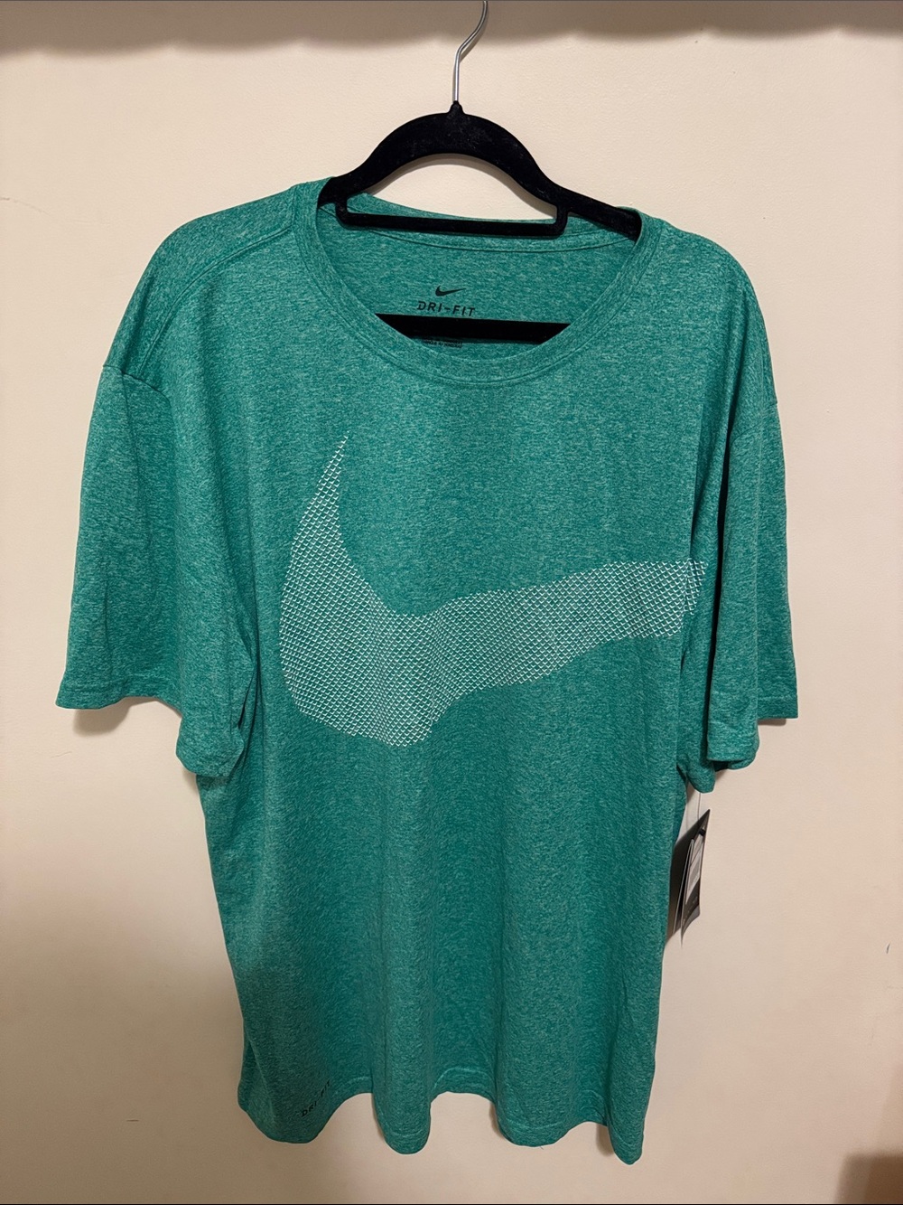 Nike Teal Heather Dri-FIT Short-Sleeve Tee with Tonal Swoosh